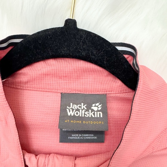 Jack Wolfskin pink peach light windbreaker JACKET  LARGE - Picture 2 of 3